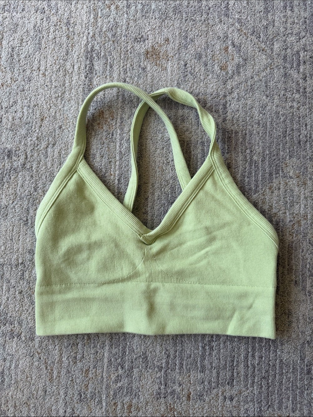 ALO Yoga Iced Green Tea Cross-Back Seamless Sports Bra
